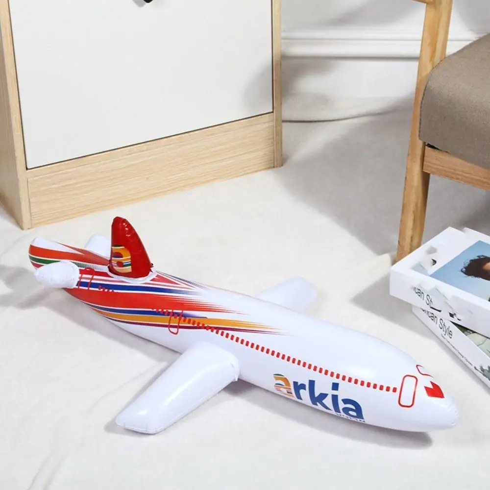 Classic Toy PVC Inflatable Airliner Toy 2 Colors Aircraft Planes Float Airplane 80cm Inflatable Cartoon Plane Kid Birthday Gift