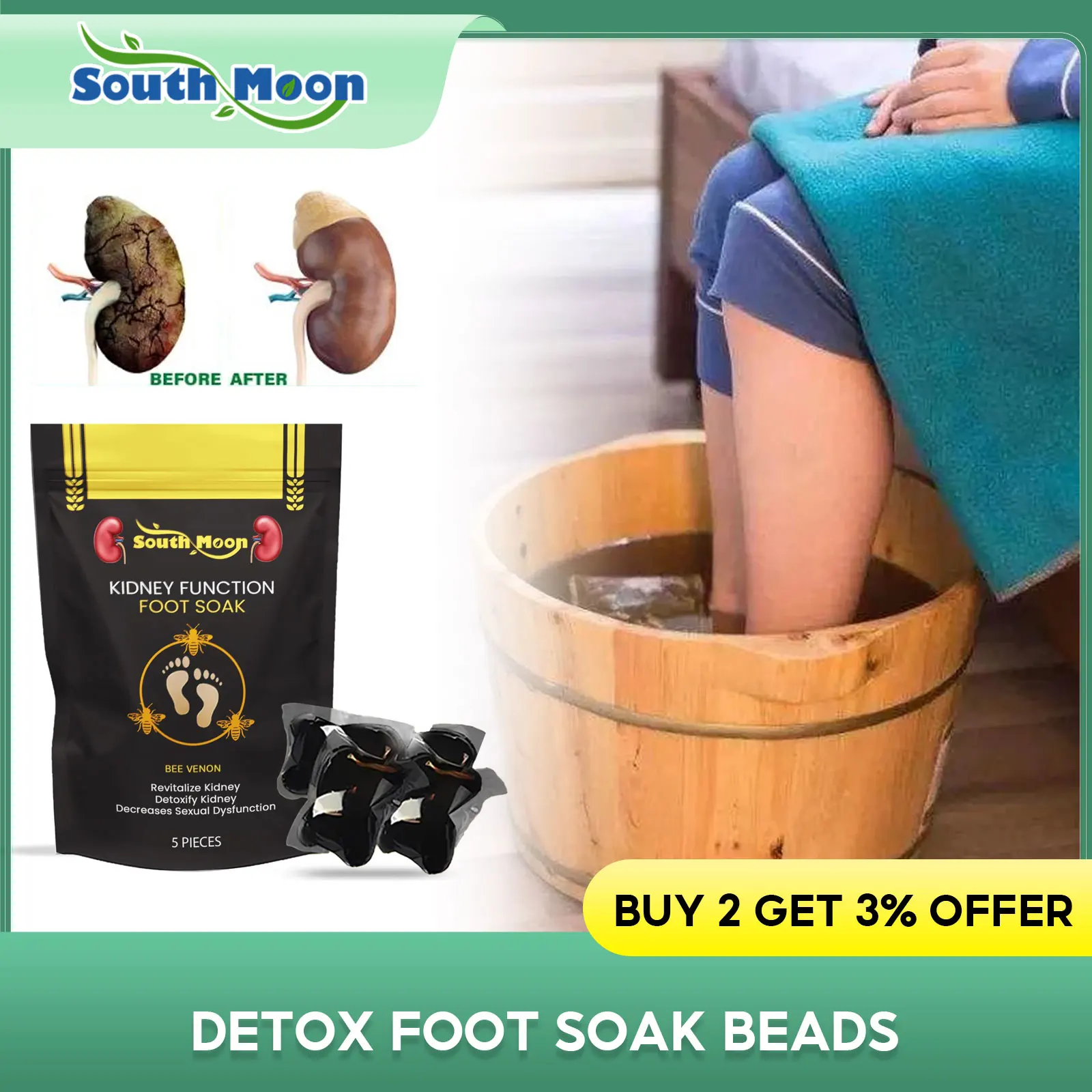 

Natural Herbal Foot Soak Beads Strengthen Kidney Detox Relieve Fatigue Stress Cleaning Foot Odor Remove Health Feet Bath Product