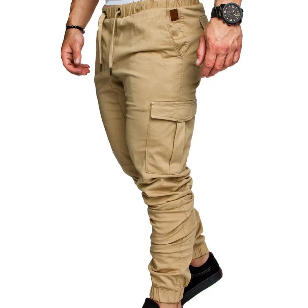 

S-5XL New Men's Cargo Pants Tooling Multi Pocket Trousers Woven Fabric Casual Safari Style Leggings Men