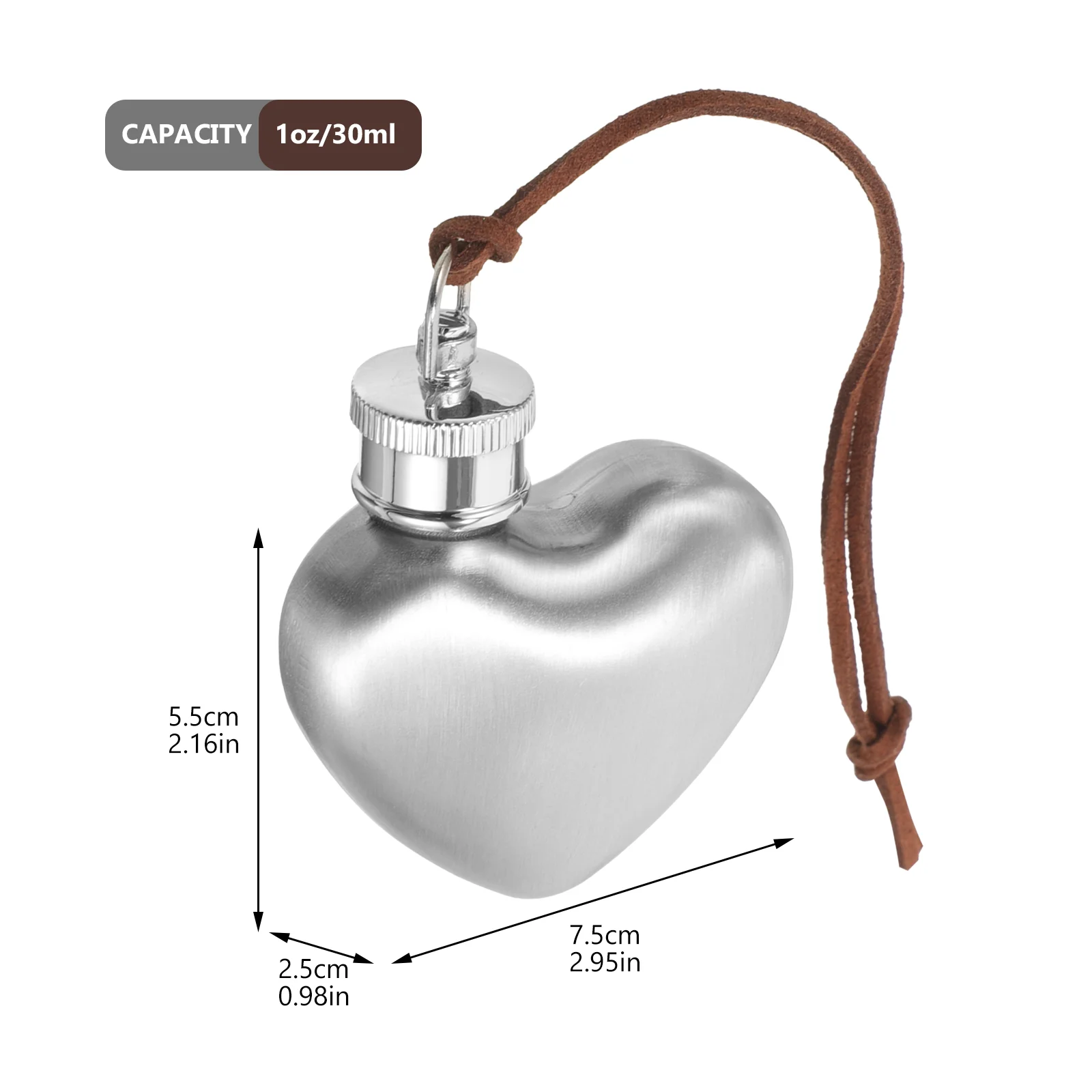 Outdoor Hip Flask Portable Wine Pot Small Hip Flask Heart Shaped Flask Stainless Steel Wine Flask Water Bottle