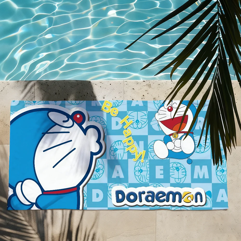 Cartoon D-Doraemon Towel Quick Drying Beach Towels Are Suitable For Swimming Pools Camping Yoga And The Gym