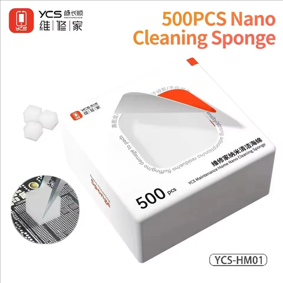 500PCS YCS-HM01 Nano Cleaning Sponge for Mobile Phone Repair Screen PCB Motherboard Chip Solder Cleaning Sponge Tool