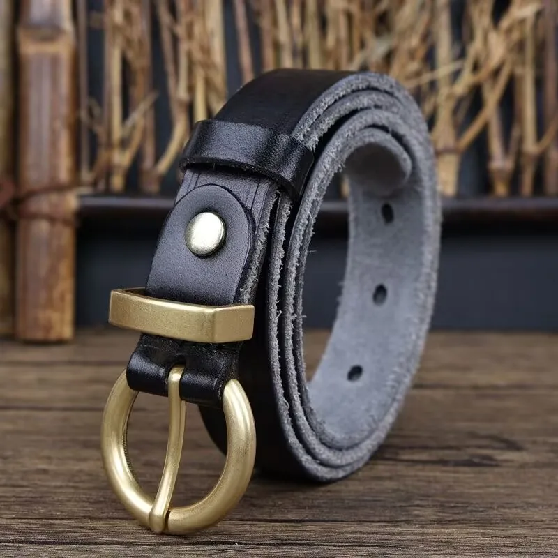 

Роскошный женский ремень из натуральной кожи бордового цвета с золотой металлической пряжкой, модный повседневный ремень для джинсов и платьев