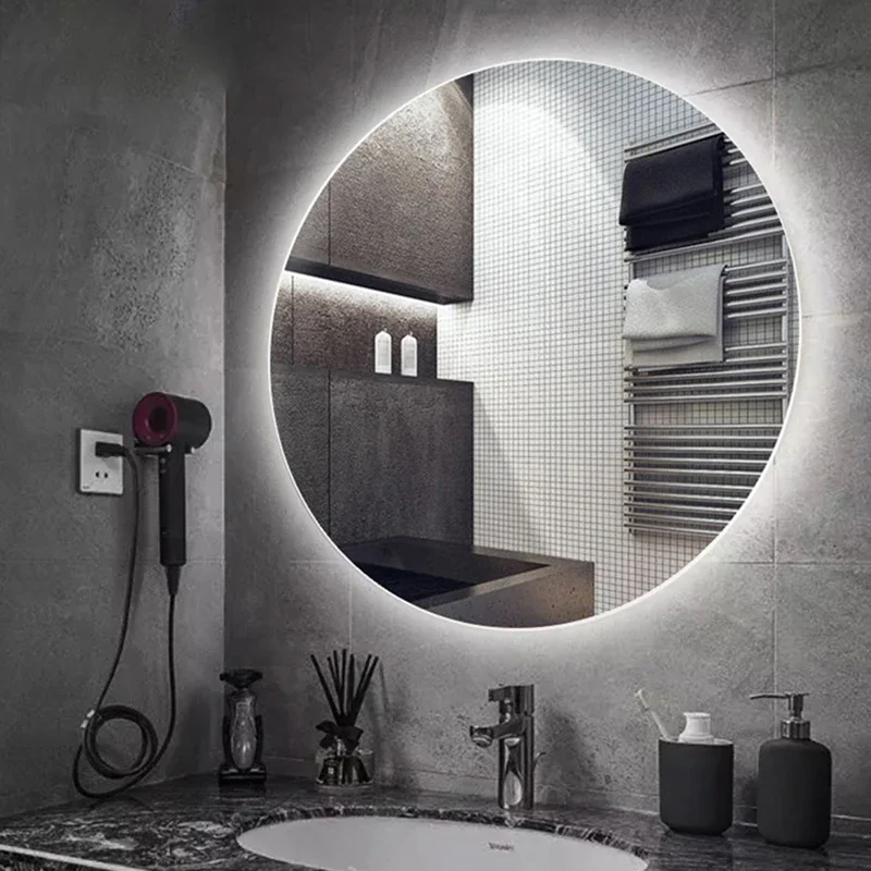 Mirror for Shower Mirroring Light Makeup Bathroom Decor Full-length Full-body Backlight Led Mirrors Up Pocket Espelho Gold Wall