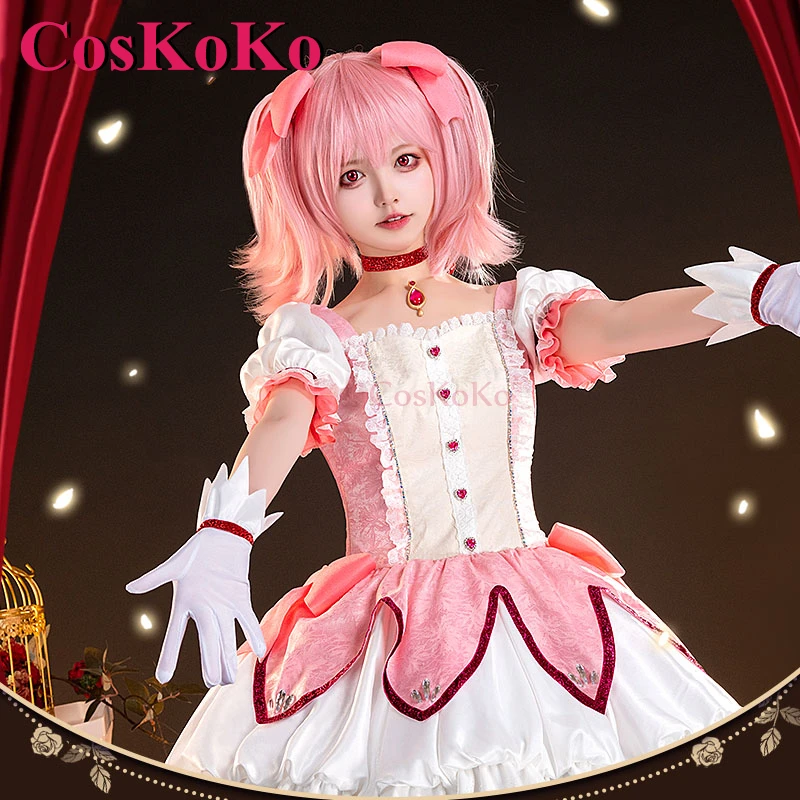 CosKoKo Kaname Madoka Cosplay Anime Puella Magi Madoka Magica kostium wspaniały strój bojowy impreza z okazji Halloween odzież do odgrywania ról