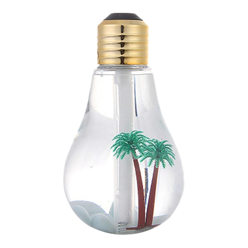 

NEW-Air Humidifier Bulb Lamp Shade Decorative Lights Diffuser Purifier Atomizer With Colorful LED Night Light For Home