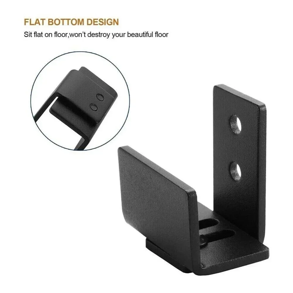 Barn Door Guides Adjustable Sliding Door Bottom Barn Door Guide Roller Decoration Prevent Door From Swinging