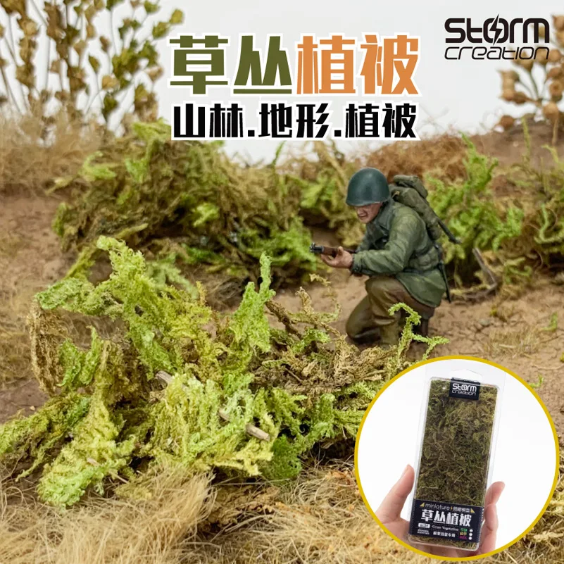 Grass Vegetation Model Scene Landscaping For HO N 1/35 Scale Miniature Landscape Military Model Platform  Shrubs Trees Moss