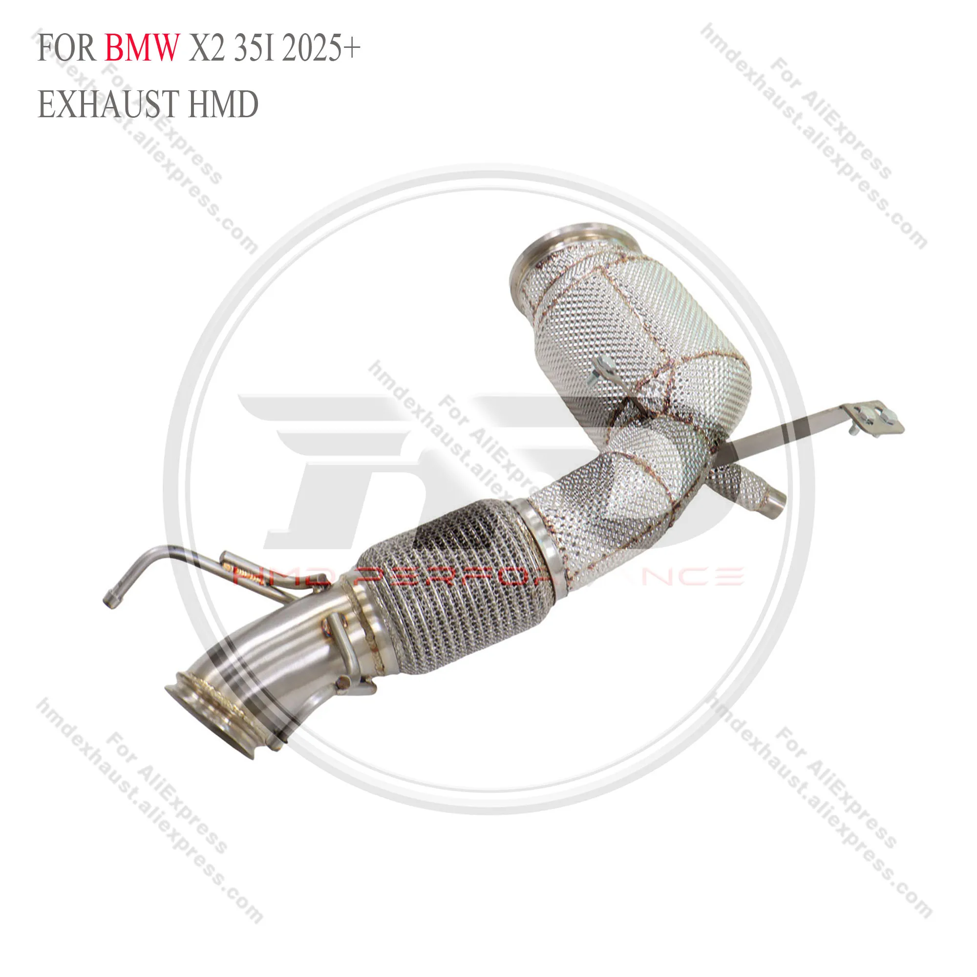 

for BMW X2 35i 2025 2026 Stainless Steel Downpipe Exhaust Header 3" Catless High Flow Performance