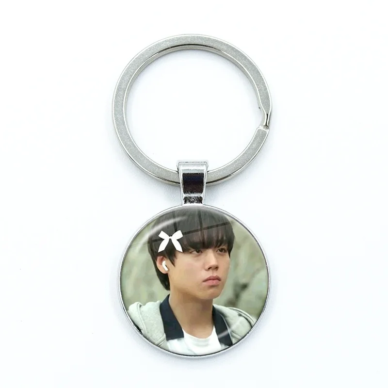 Kdrama Weak Hero Class Creative Keychain Keum Seongje Glass Cabochon KeyRing Bag Car Key Chain Ring Holder Charms Jewelry