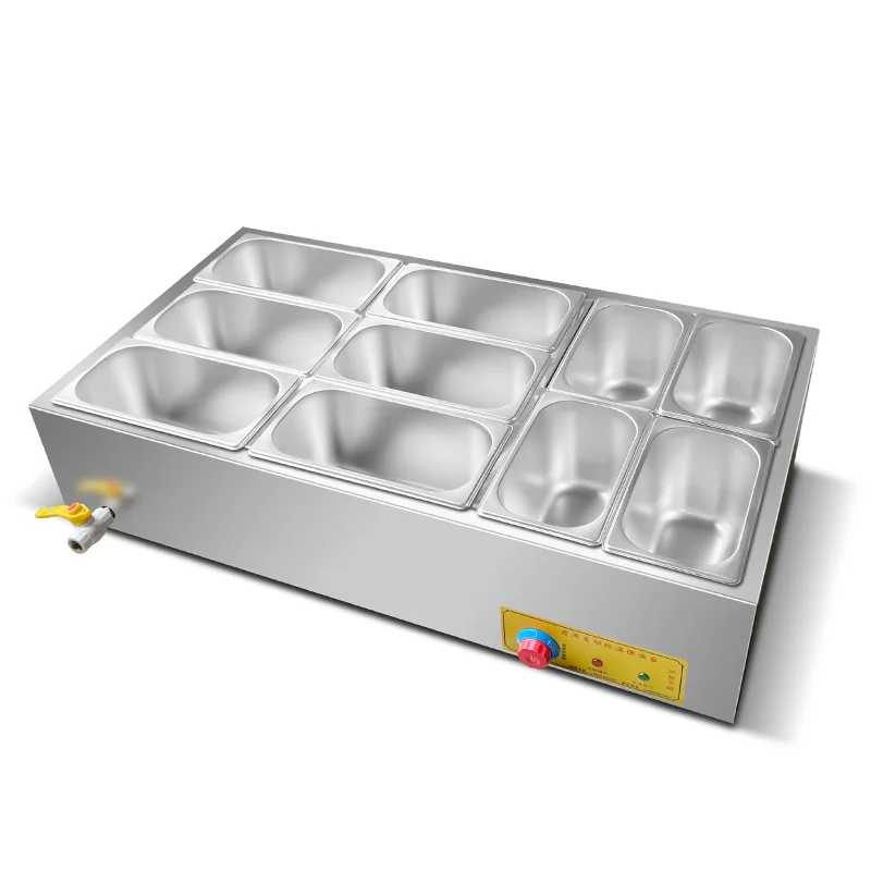 

Large Capacity Commercial Electric Tabletop Buffet 1500W Power Stainless Steel Food Heating Equipment for Hot Food Display