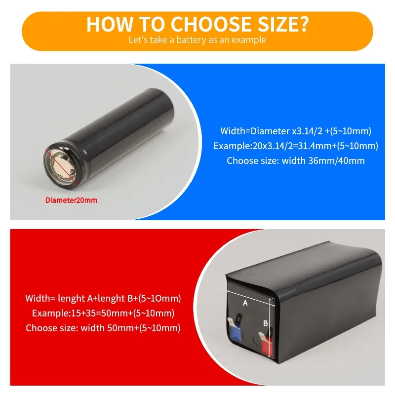 Purple PVC Heat Shrink Tube Width 23mm ~ 130mm Waterproof 18650 Battery Pack Wrap Cable Protect Sleeve Lithium Film Case