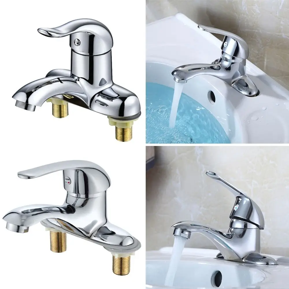 Modern Hot and Cold Bathroom Taps Valve Switch Quick Open Basin Faucet Wash Sink Tap