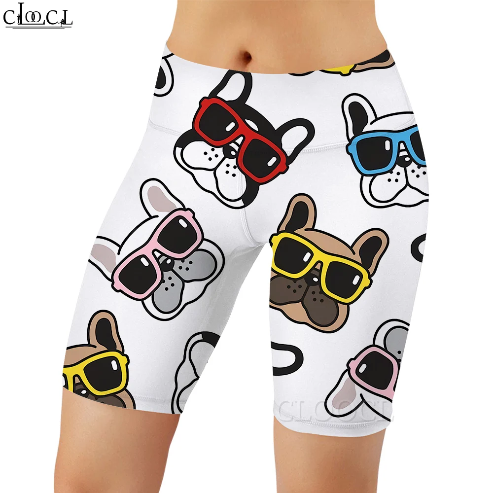 CLOOCL – Leggings de sport pour femmes, Shorts décontractés, motif de Collection d'animaux de dessin animé imprimé en 3D, pour Jogging, entraînement, Gym