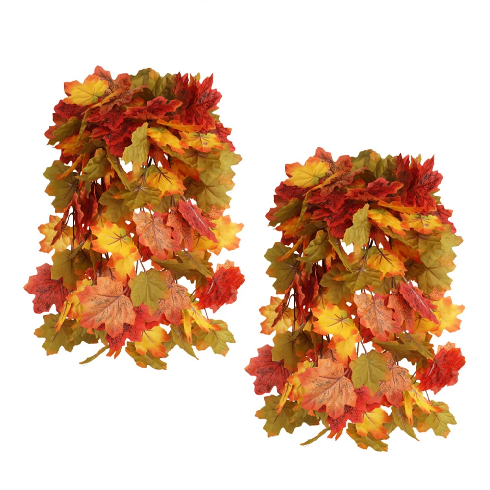 61cm/75cm künstliche Herbst Ahorn Reben gefälschte Ahorn Pflanzen hängen Rebe Zweig für zu Hause im Freien Party Festival Halloween Dekor – Detail 6