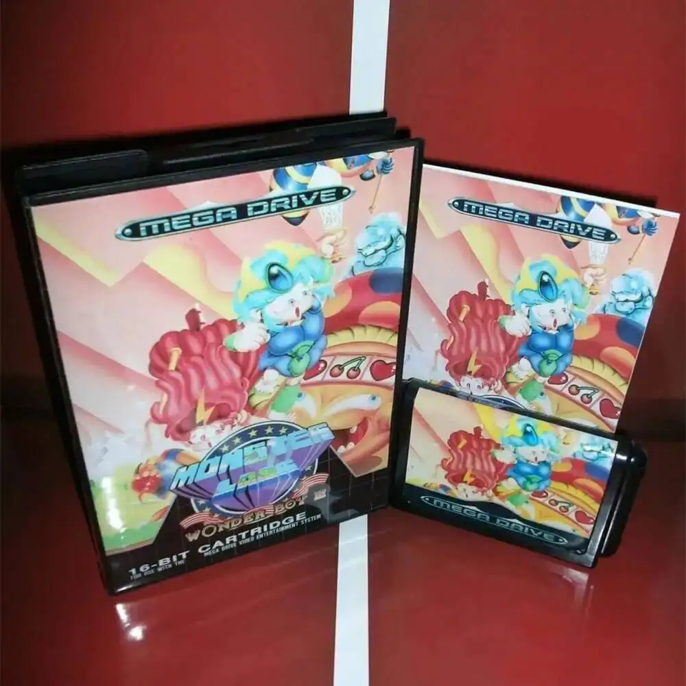 Wonderboy III - Monster Lair 16bit MD Game Card With Retail Box & Manual Book For Sega Mega Drive/ Genesis
