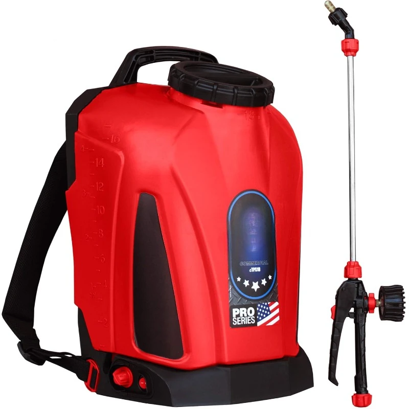 4 Gallon Battery Powered Backpack Sprayer with Lithium Ion Battery for Pest Control and Disinfectants，home.