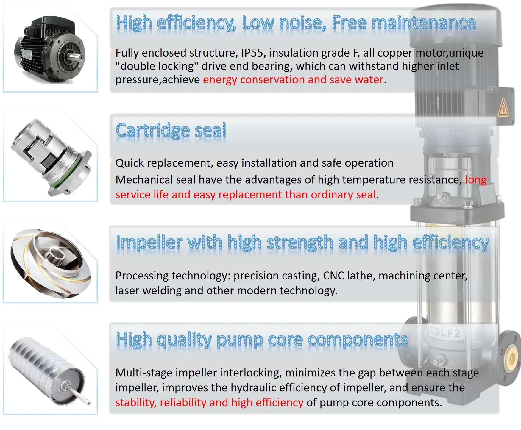 High Rise Building ro pump vertical multistage water pumps pressure for building