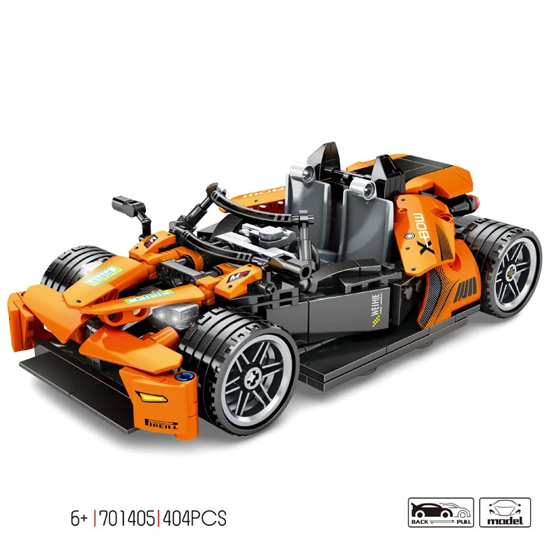 Technical Super Sport Car Building Block Kt Xbow Model Pull Back Vehicle Steam Assembly Brick Toys Collection For Gifts