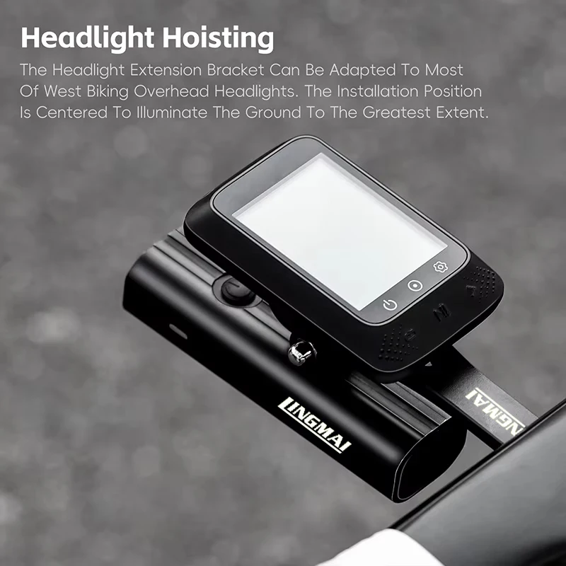 حامل كمبيوتر للدراجة من LINGMAI خفيف الوزن ومتكامل لساعة توقيت لركوب الدراجات وعداد السرعة لـ GARMIN Bryton Wahoo