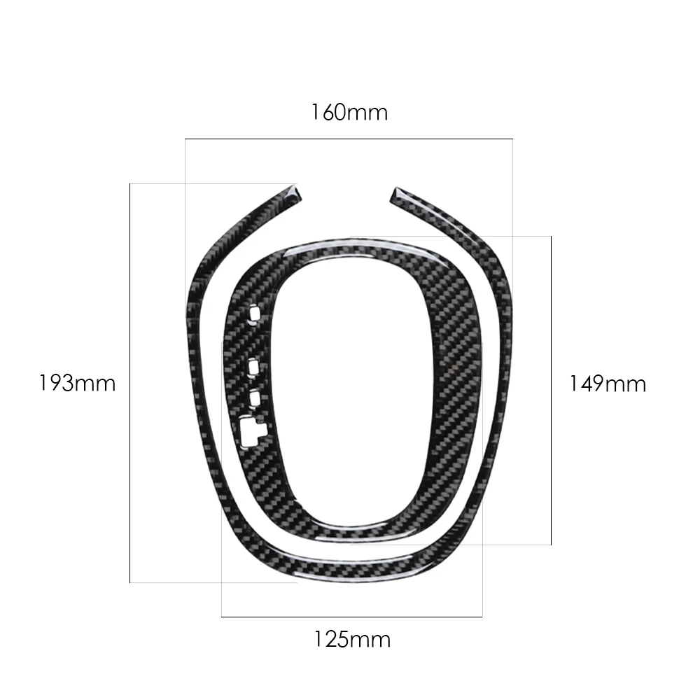 Carbon Fiber Center Console Gear Shift Panel Cover Trim Decal Sticker for Fiat 500L 2014 2015 2016 2017 (Left Hand)