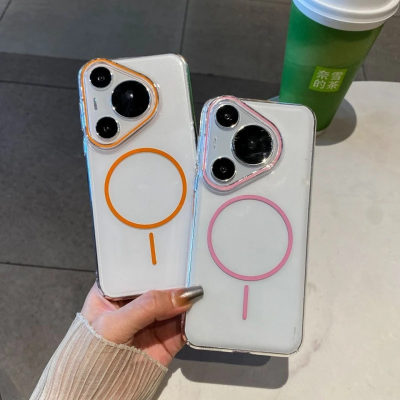 Funda para Huawei Pura 80 70 Pro Plus duro magnético claro delgado Anti caída teléfono contraportada Huawei Pura 80 70 Shell parachoques Funda