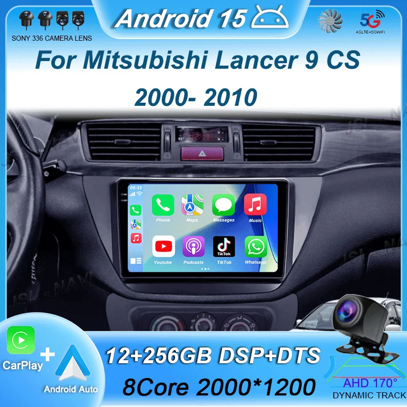 

Carplay Car Radio For Mitsubishi Lancer 9 CS 2000-2010 Multimedia Video Player Navigation Stereo 2Din 2 Din Head Unit Android 15