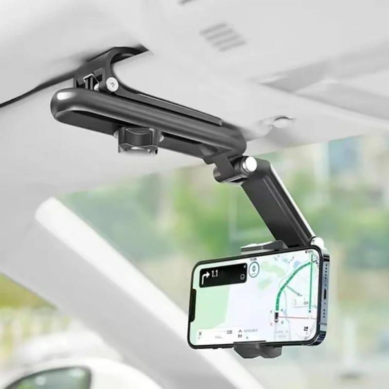 Verstellbarer, drehbarer, multifunktionaler Auto-Handyhalter, Rückspiegel-Halterung, Sitz-Hängeclip, universelle Halterung, Navigationshalter