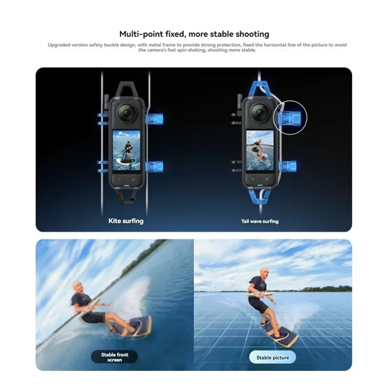 

B04B-Towline Bracket For Insta360 X4 Watersports Towline Bracket Fully Invisible Third Person Surf View Accessories