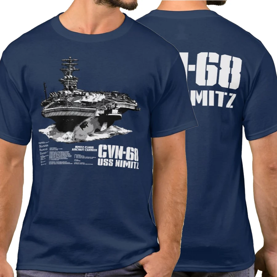 Nimitz Class Aircraft Carrier Lead Ship CVN-68 USS Nimitz T-Shirt. Summer Cotton Short Sleeve O-Neck Mens T Shirt New S-3XL