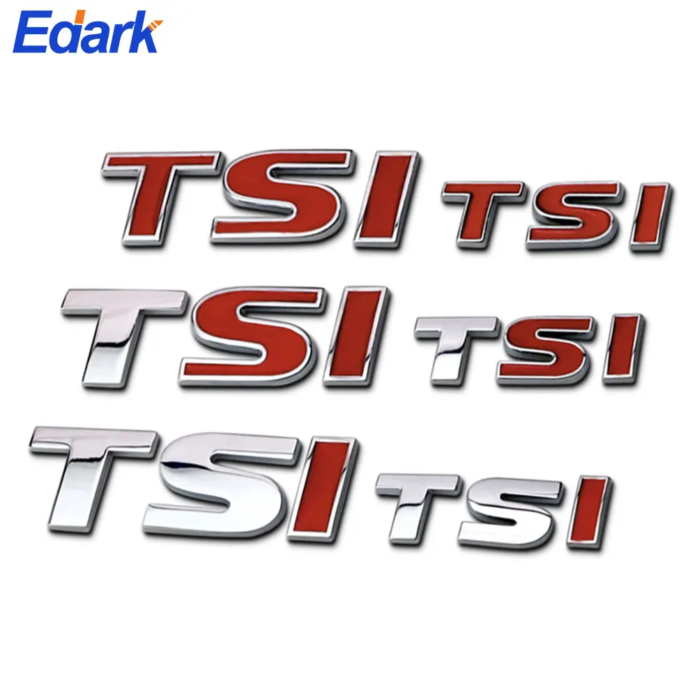 3D Metal Car Letters TSI Logo for VW TSI Badges Polo Golf 4 5 6 7 MK5 MK6 MK7 Jetta Touran Passat Emblem Stickers Accessories