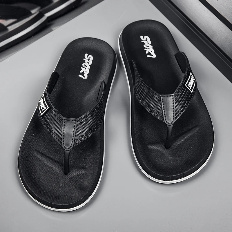 Classics Couple's Flip Flops Summer Hot Men's Slippers Waterproof Bathroom Shoes for Men Home Sandals Male Comfortable Slides