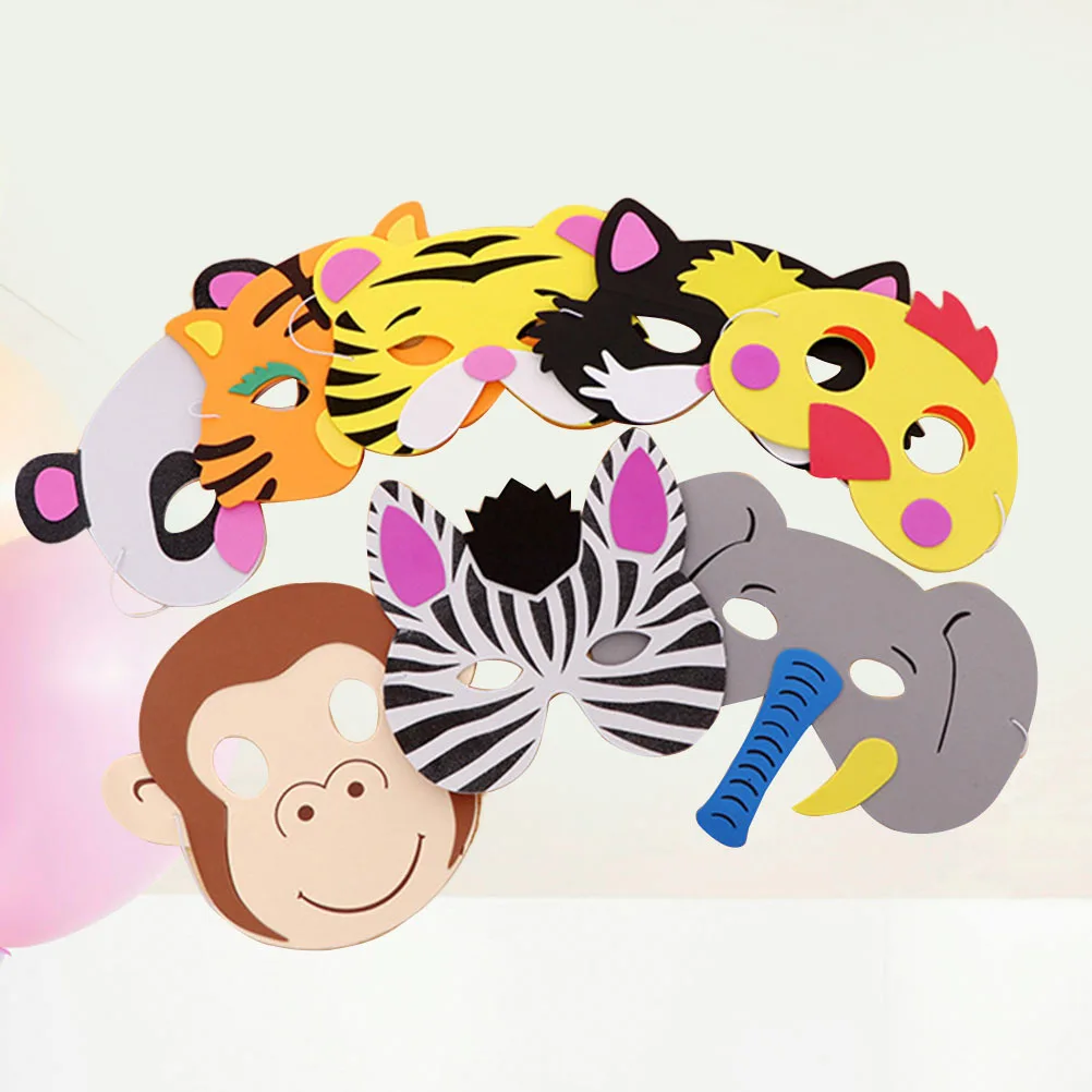 16Pcs Animal Face Mask for Kids Birthday Party Favors Dress Up Carnival Masks Unique Stylish Fun Surprise Face Mask