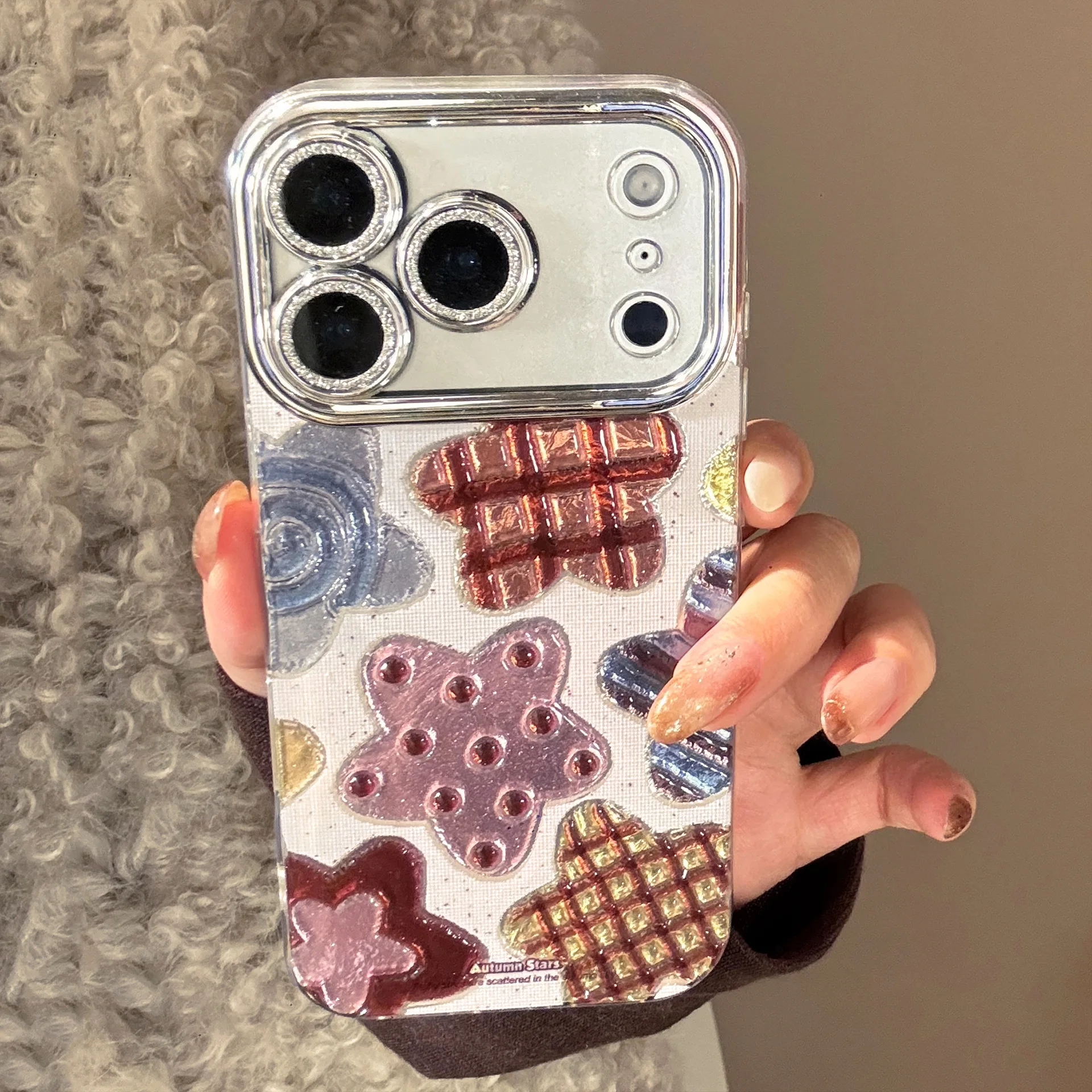 الكورية الملونة نجوم بريق تصفيح جراب هاتف آيفون 17 الهواء 16e 15 14 13 12 11 برو ماكس XS X XR 7 8 زائد غطاء مقاوم للصدمات