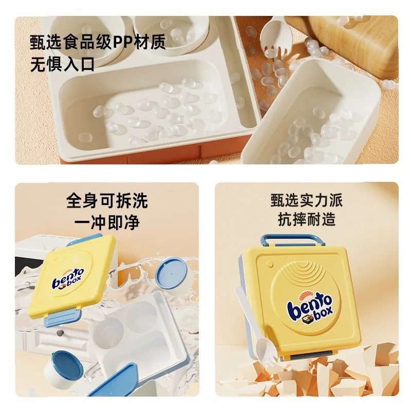 Microwave Safe Kids Lunch Box with Food Grade Bento Container for Work,Heatable Meal PrepBox for Office Adults student dormitory