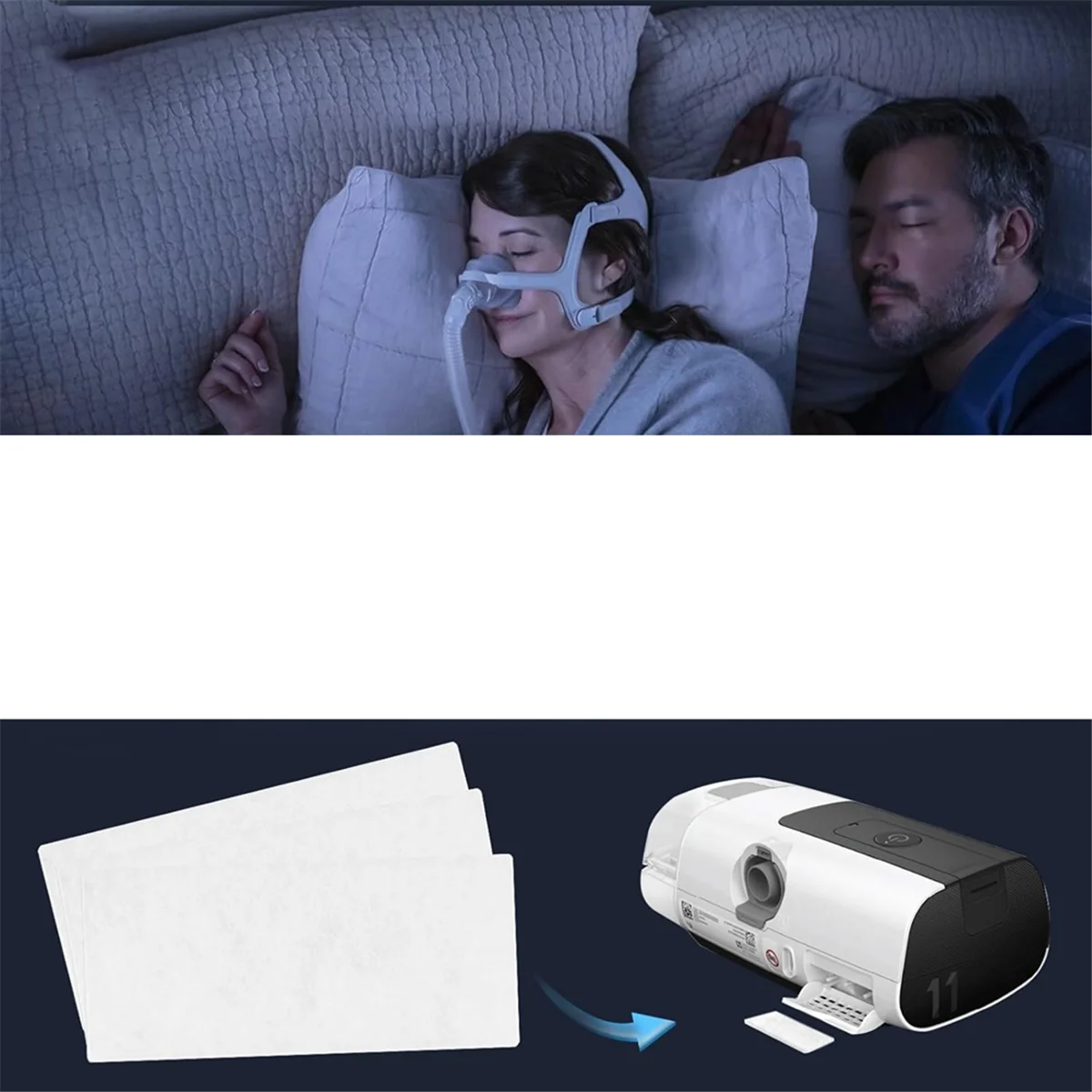 Paquete de 40 filtros de repuesto para la serie Airsense 11 Supplies, filtro desechable ultrafino para máquina CPAP