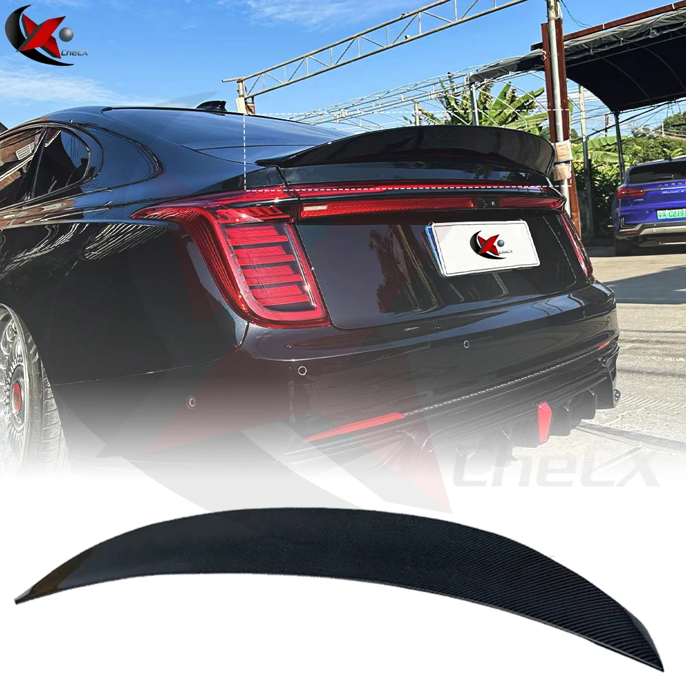 

Suitable For 2020-2023 CN Hongqi H9 HK Style Forged Genuine Carbon Fiber Rear Spoiler Luggage Wing Modification Accessories