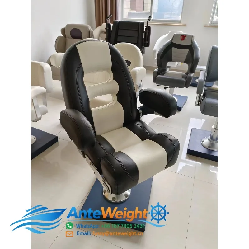 Marine RV Reversible Folding Seat Chair Captain Bucket Single Seat Sport Flip up Boat Seats Marine Hardware Fitting