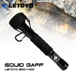 LETOYO Gaffe à calmar en acier inoxydable à six hameçons anticorrosion rétractable pour calmar Longueur totale de pêche 3 m/4 m