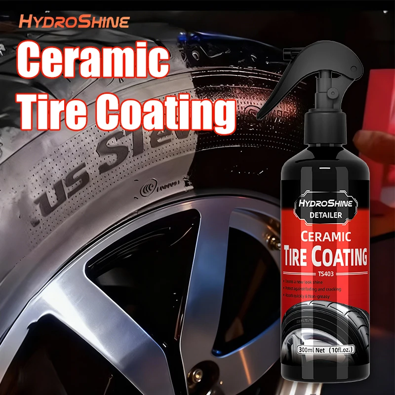 Hydroshine Auto Ceramic Tire Protectant - Ceramic Coating Rubber/Plastic/Vinyl Safe Deep Matte Effect Hydrophobic Repels Dirt