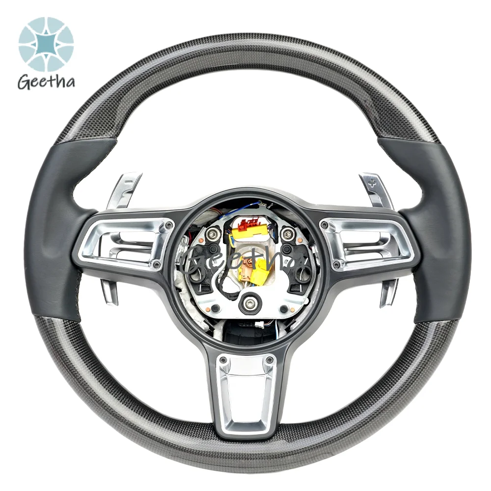 

For Custom High Quality Carbon Fiber Steering Wheel for Porsche Cayenne Panamera 911 718 2016