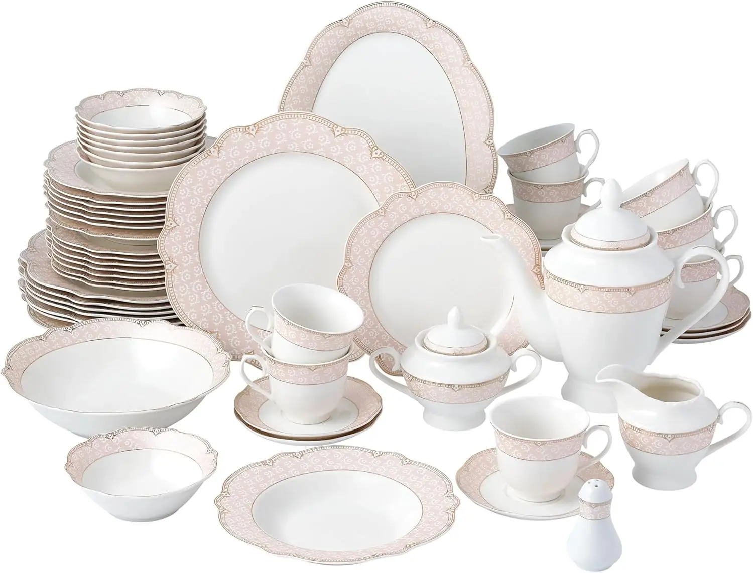 

57-pc Banquet Dinnerware Set, Luxury Tableware Dining Service for 8 Acetochlor Acetazolamide