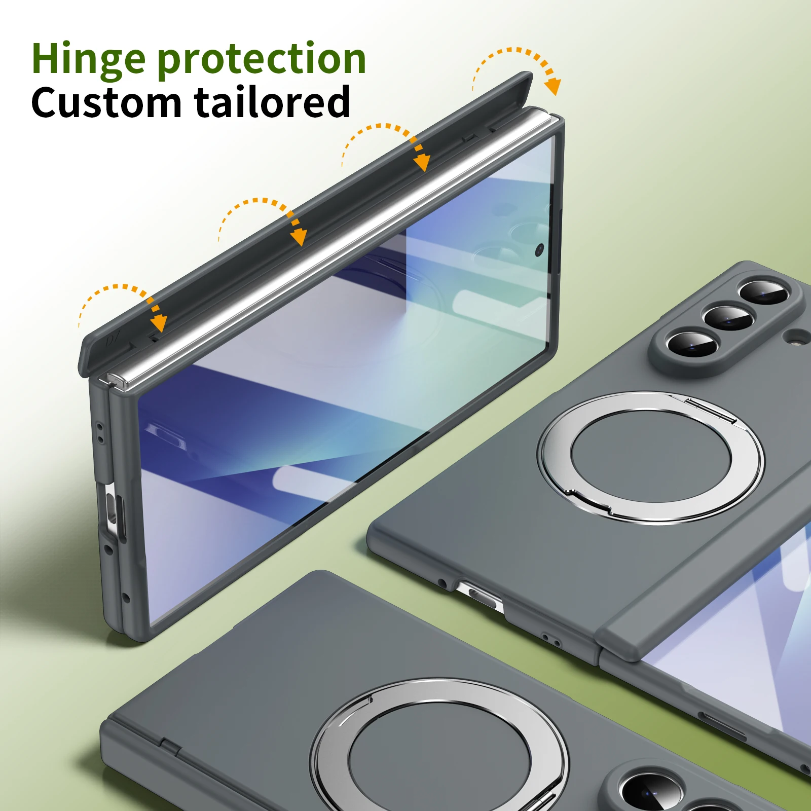 Étui de téléphone ultra-fin de luxe et tendance pour Samsung Galaxy Z Fold 7 6 5 avec film protecteur d'écran en verre mat