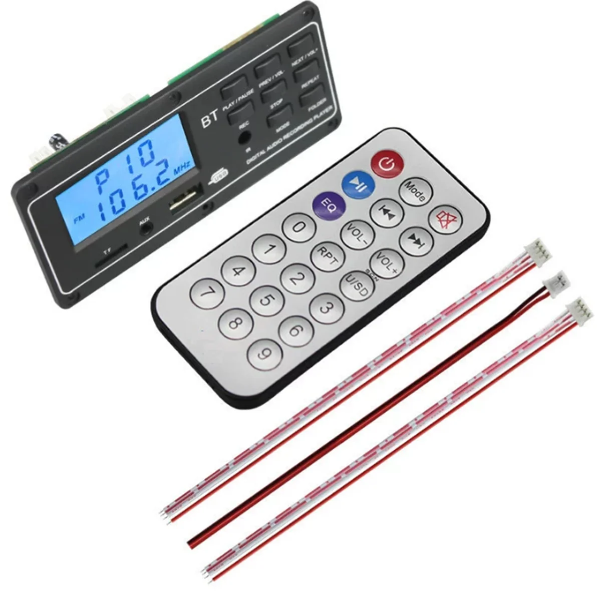 2025+Digital Audio Bluetooth 12V Mp3 Audio Receiver Module LCD Display MP3 Player Decoder Board APE FLAC WMA WAV Decoder