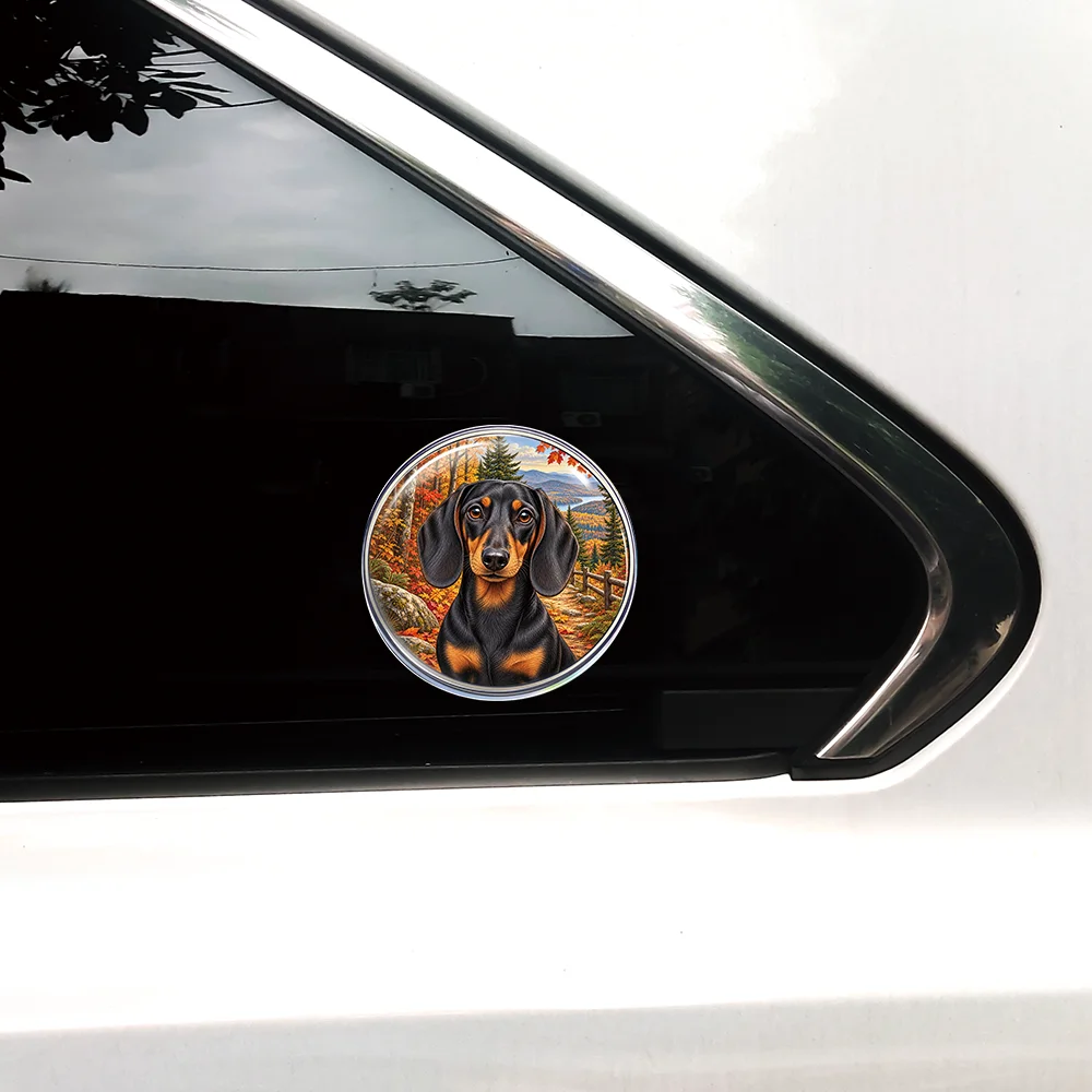 Dachshund Dog 3D Resin Domed Sticker Waterproof Self Adhesive Decal Emblem for Car Window Laptop Water Bottle Helmet Pet Decor 5