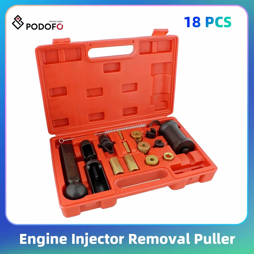 Podofo Motor Einspritz ventil Entfernung Abzieher Kit 18 Stück Autore paratur Garage Installateur