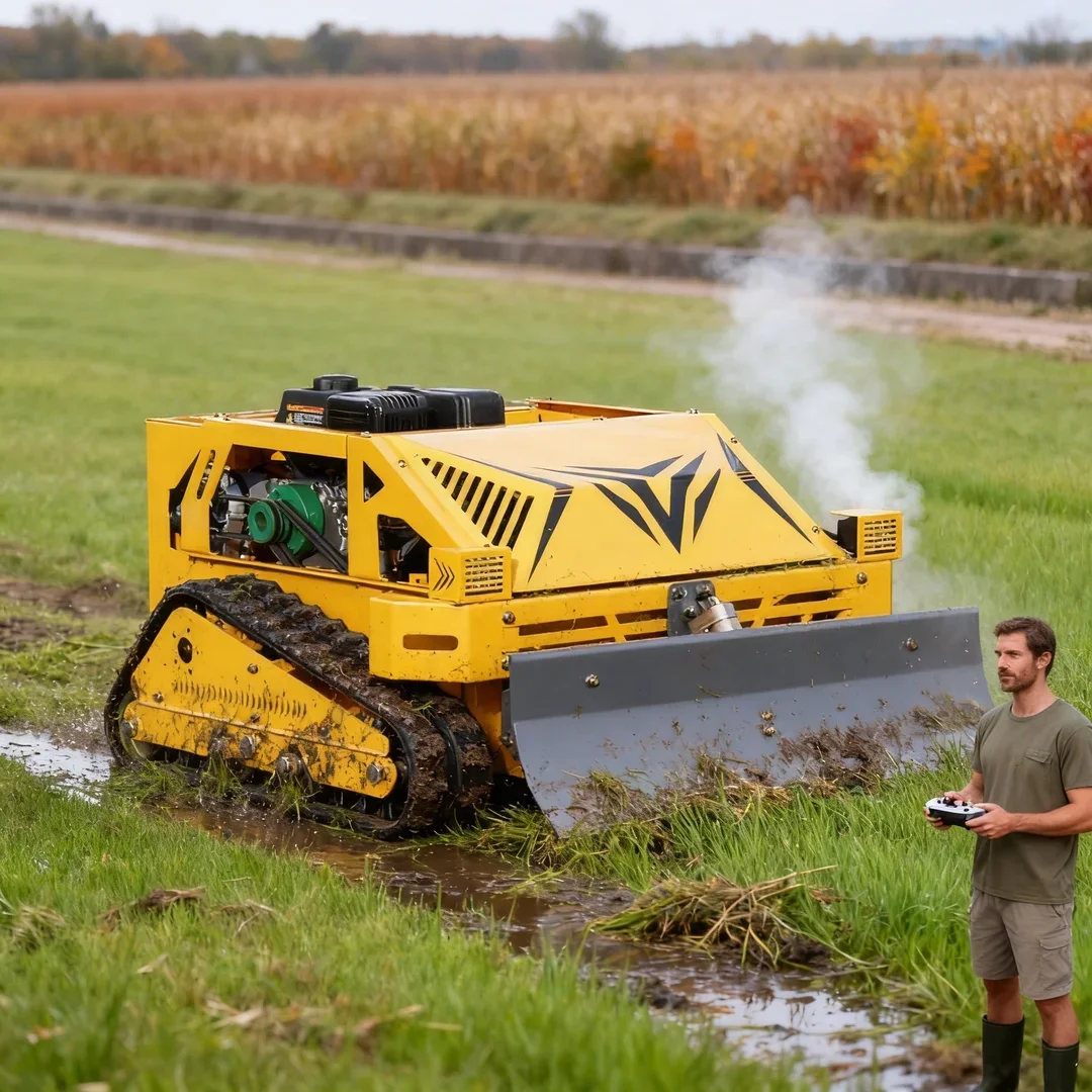 

Customized Household Remote Robot Flail Lawn Mower for Grass Cutting Crushing Snow Removal Farm Orchard & Lawn Care