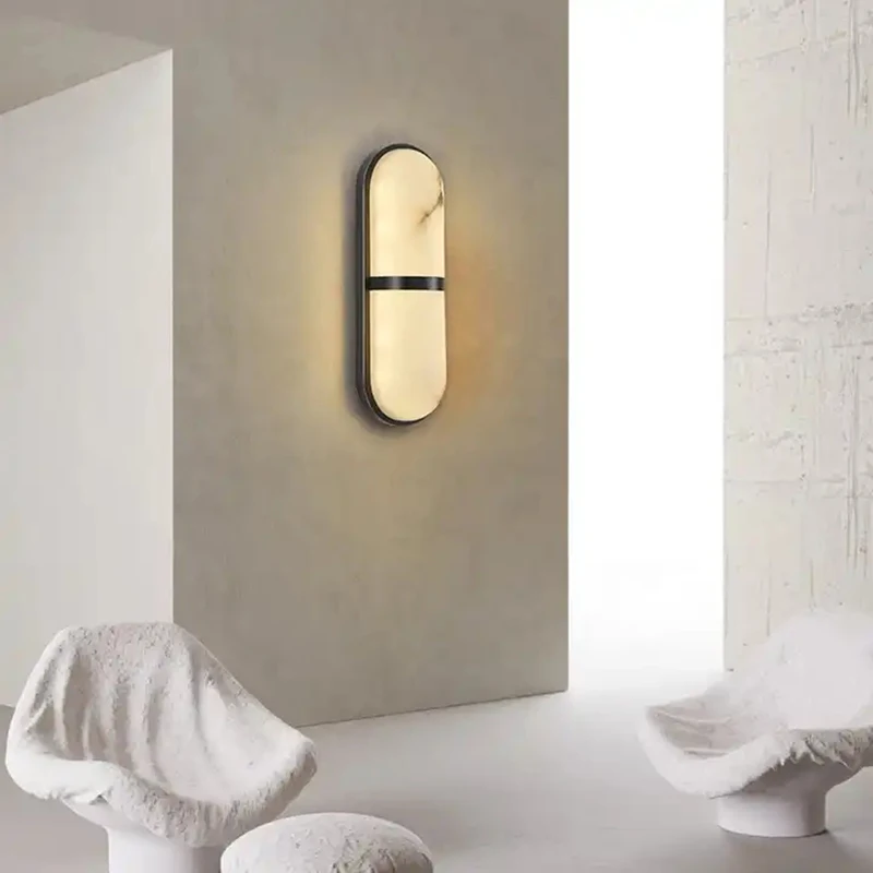 ضوء الجدار الرخام لغرفة المعيشة ، مصباح النحاس في الأماكن المغلقة ، الشمعدان السرير ، الإضاءة لاعبا اساسيا ، الديكور ، ديكور المنزل #3