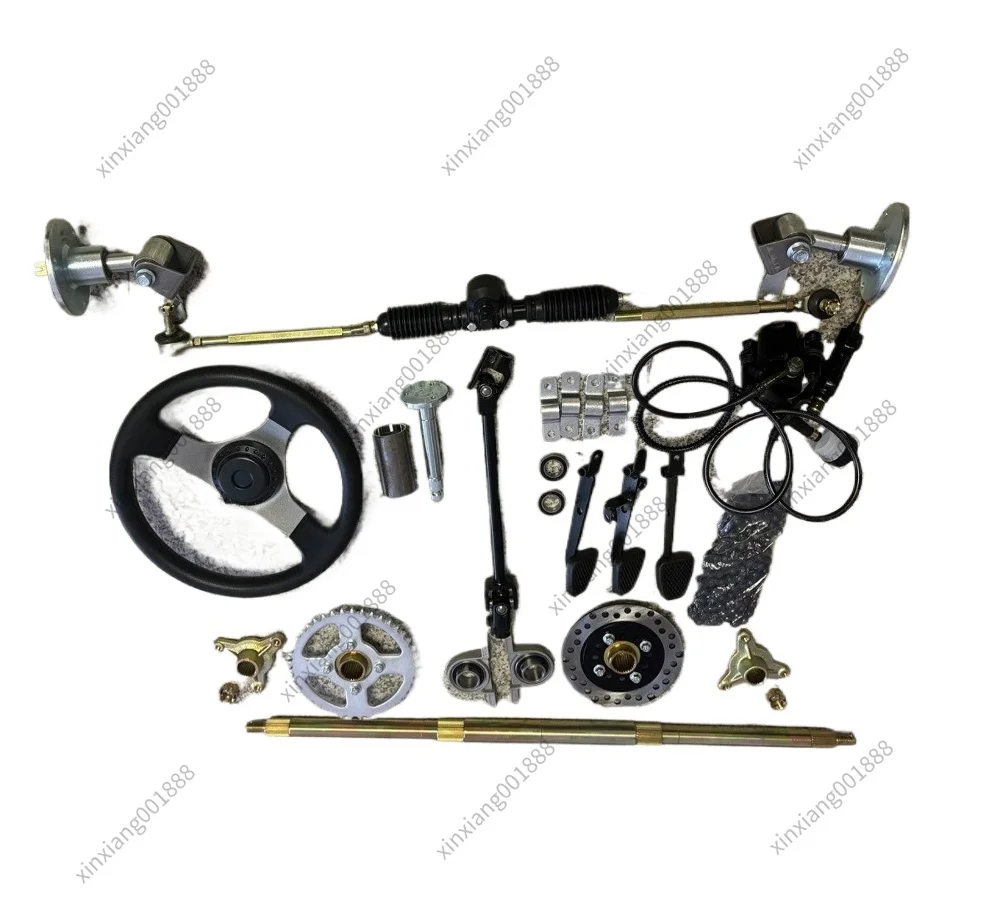 For Modified Four-wheel Electric Motorcycle Parts, Beach Go-kart Steering Wheel, Steering Knuckle Tie Rod Assembly