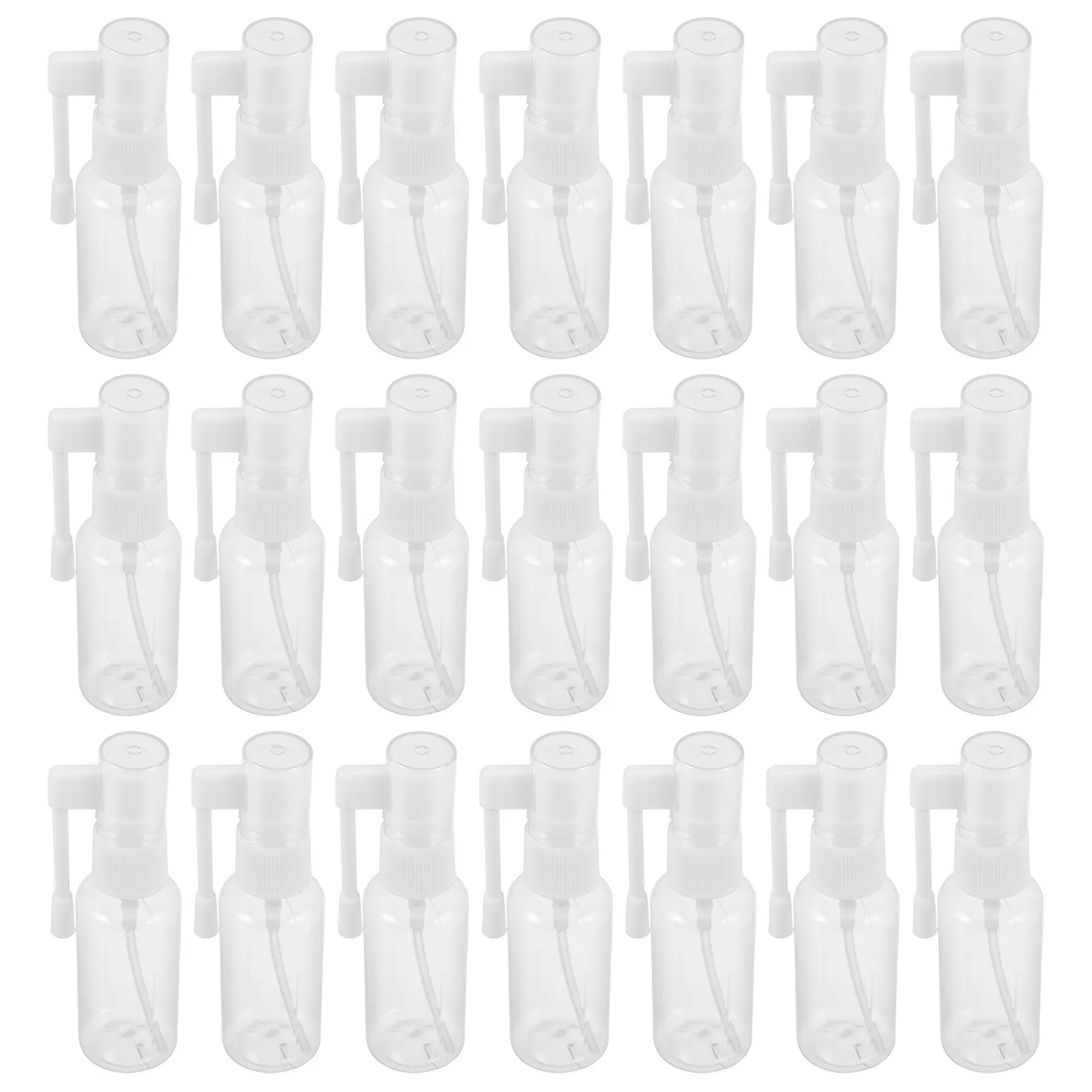 30Pcs Transparent Fine Mist Spray Bottle with 360 Rotation for Nasal Wash Saline Spray Mini Perfume Refillable Travel Size Clear